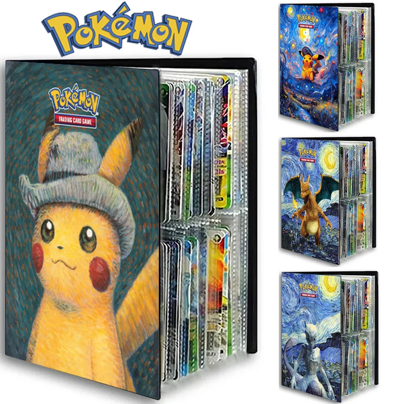 Pokemon Van Gogh Museum 240 Card Album Game Card Holder Binder High DefinitionGame Card Collection Kids Toys Gift