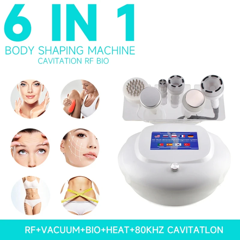 

New 80K Cavitation RF Ultrasonic Vacuum Slimming Machine 6 in 1 Cellulite Reduction Weight Loss Body Machine