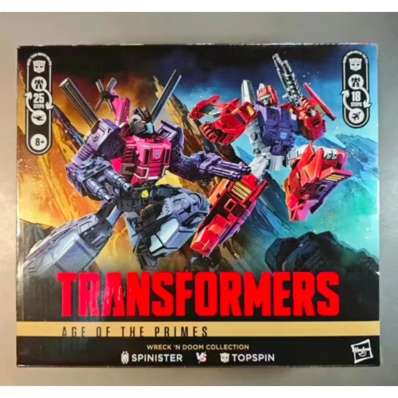 

New Hasbro Transformers Toys Legacy United Spinister Topspin Anime Model Action Figures Robot Toy Collectibles Hobbies Gifts