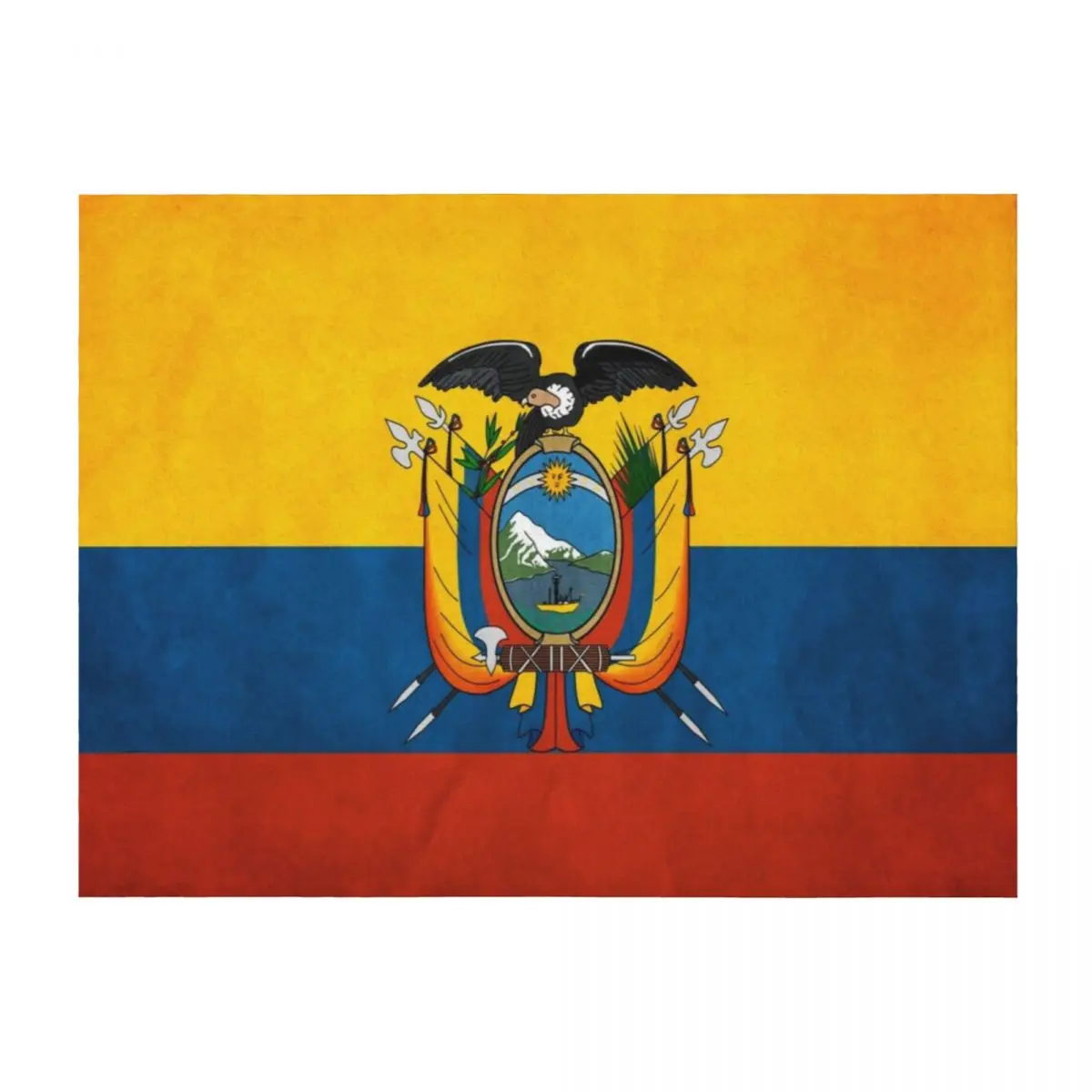 

Ecuador Ecuadorian Flag National Flag of Ecuador Throw Blanket Luxury Thicken sofa bed Camping Plush Blankets