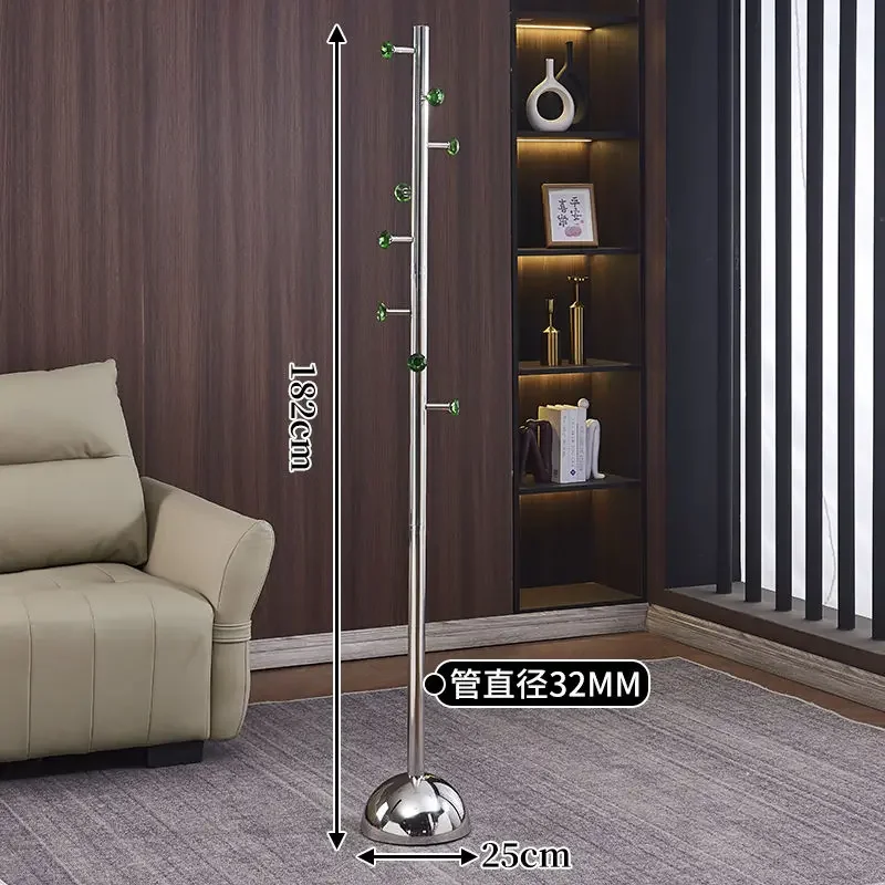 Nordic Stainless Steel Hanger Vertical Bag Rack Light Luxury Floor Extra Thick Durable Clothes Coat Rack Bedroom Furniture