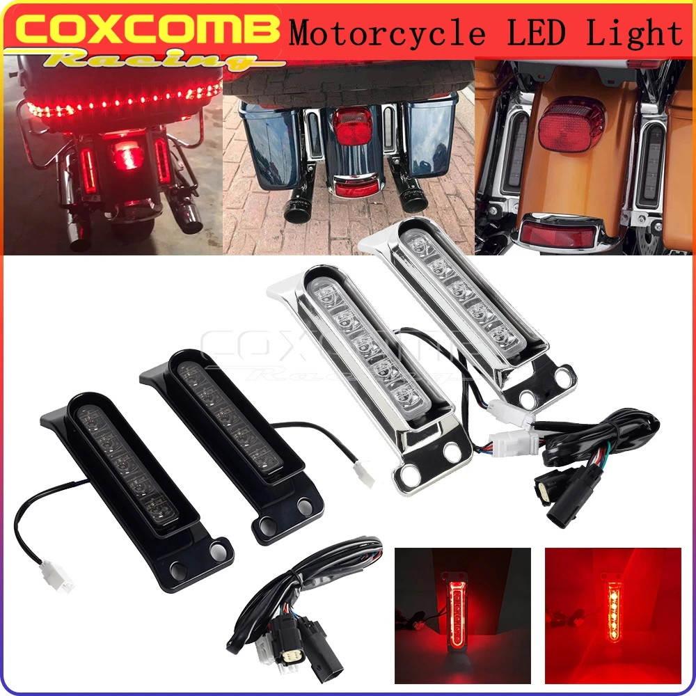 

LED Rear Fender Filler Lights Side Saddlebag Inserts Light For Harley Touring FLHR FLHTCU FLHTCUL FLHTK FLHTKL FLTRU 2014-2022