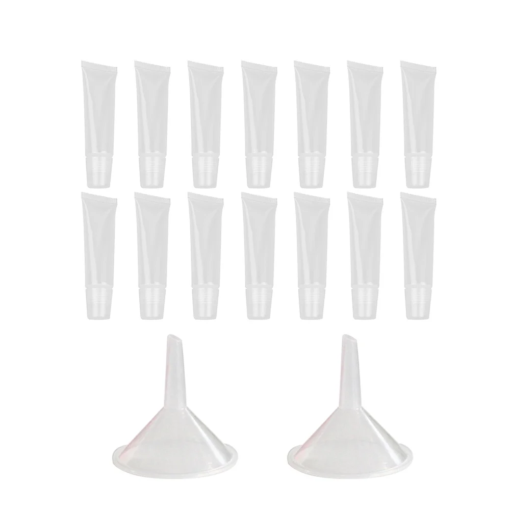 40pcs Empty Lip Balm Tubes Leak Proof Transparent Containers Refillable Travel Size With 4 Medium Funnels For Diy Lip