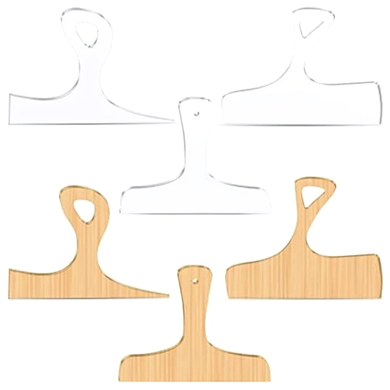 Hot 3Pcs Woodworking Acrylic Templates - Charcuterie Board Handle/Cutting Board Angled Curvy Tracing Stencils For Kitchen