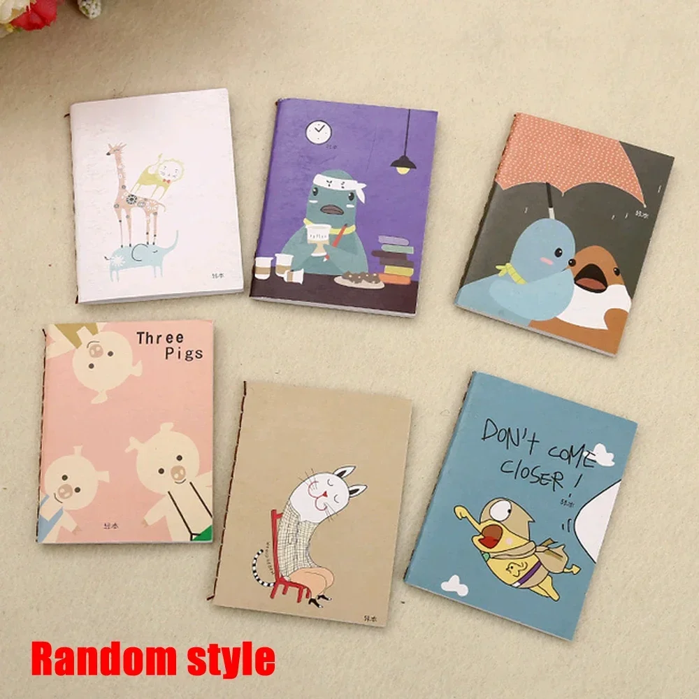 1pc Mini Cute Cartoon Animal Portable Notepad Paper Notebook Journal Diary Diarybook Notebooks Office School Supplies