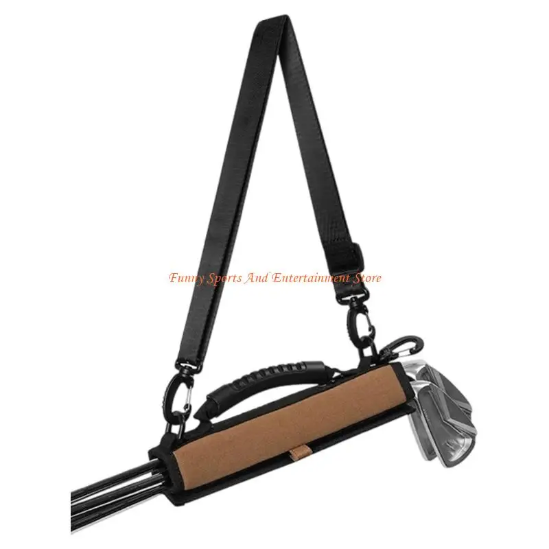 حقيبة سفر C4DE للجولف مع حزام كتف قابل للتعديل، حقيبة حمل محمولة لنادي الجولف، حقيبة ظهر بحزام للجولف