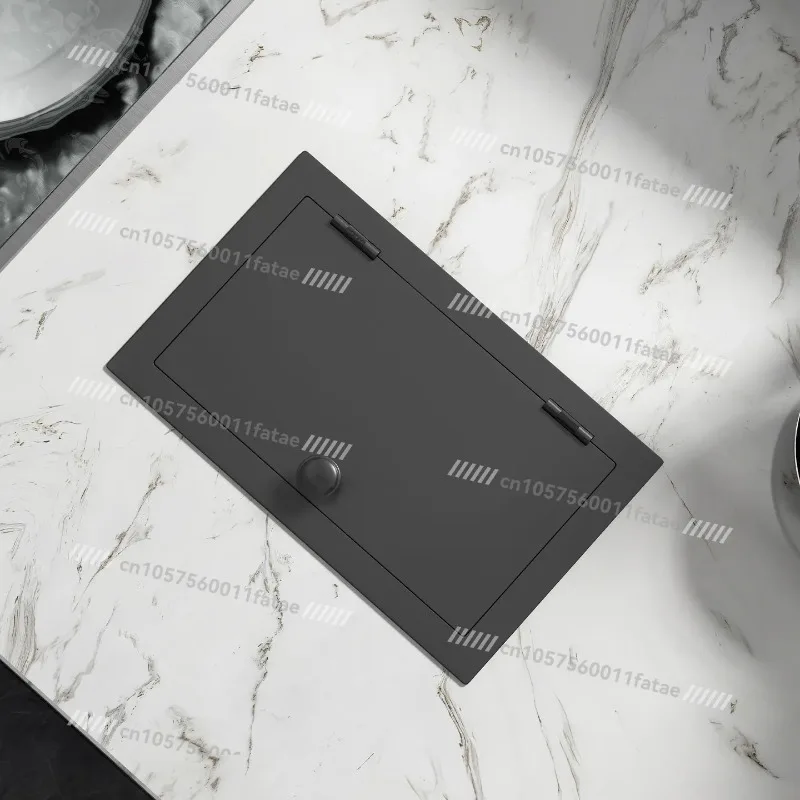 

Бытовая столешница, круглая встроенная крышка для подъема мусорного бака, декоративная откидная крышка из нержавеющей стали с портом