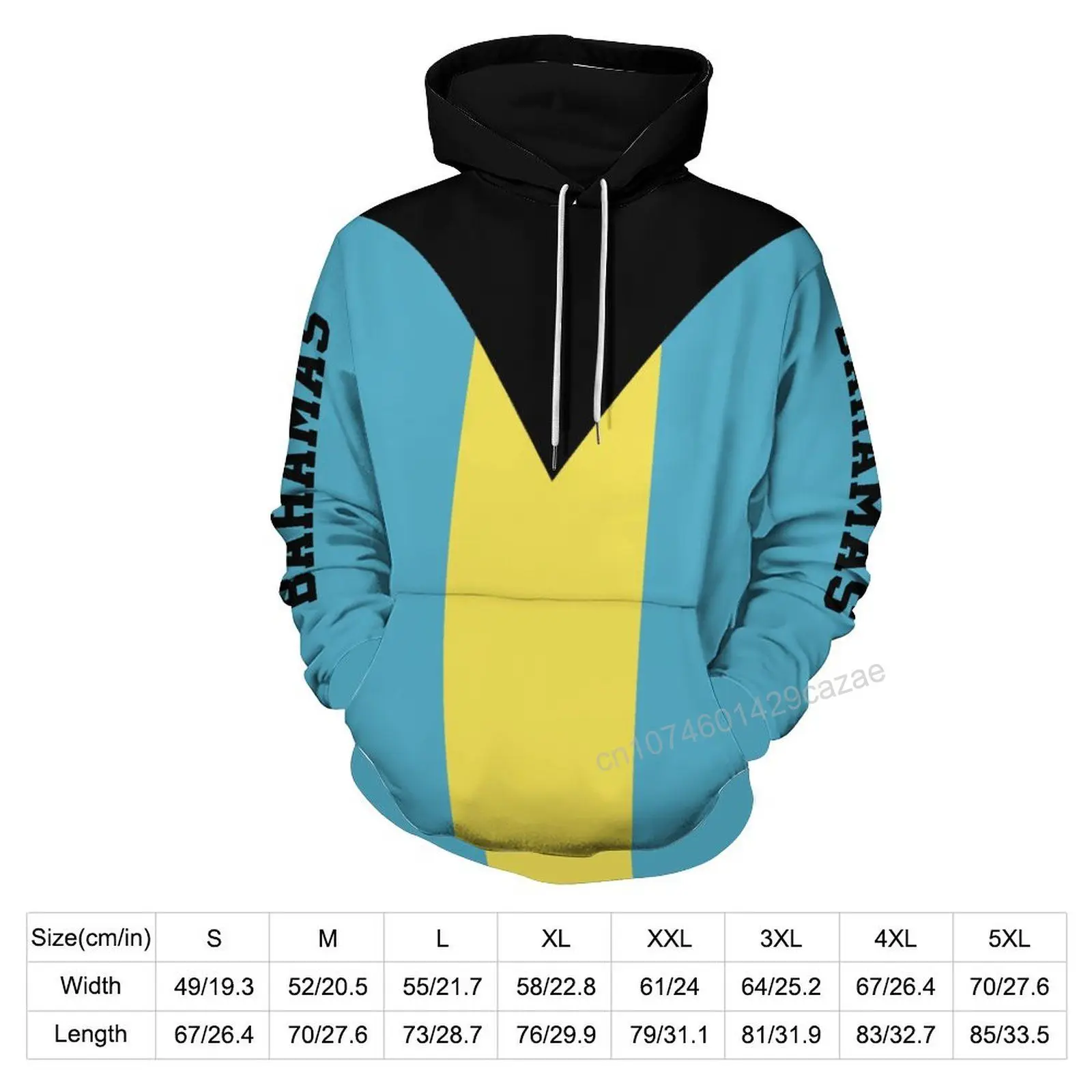 Bahamas Country Flag 3D Hoodie Polyester Cool Men Women Harajuku Sweatshirt Unisex Casual Pullover Hoodies