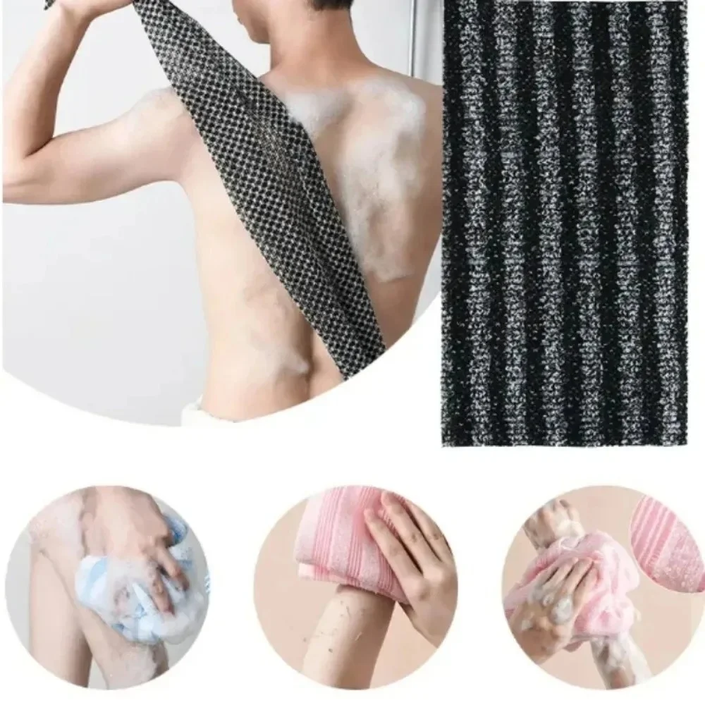 Japanese Washcloth Rubbing Bath Nylon Towel Bath Brush Back Towels Exfoliating Scrub Shower Sponge Body Bathroom Accessories