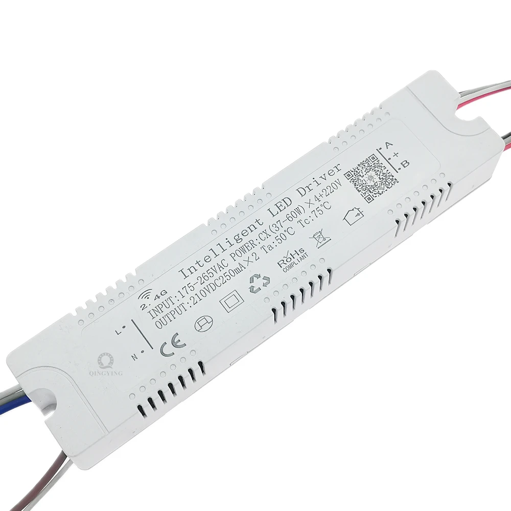 1-5pcs 2.4G Intelligent LED Driver Module 37-60Wx4 +220V RF Remote & APP Control Color Dimming and Changeable For Ceiling Lamp