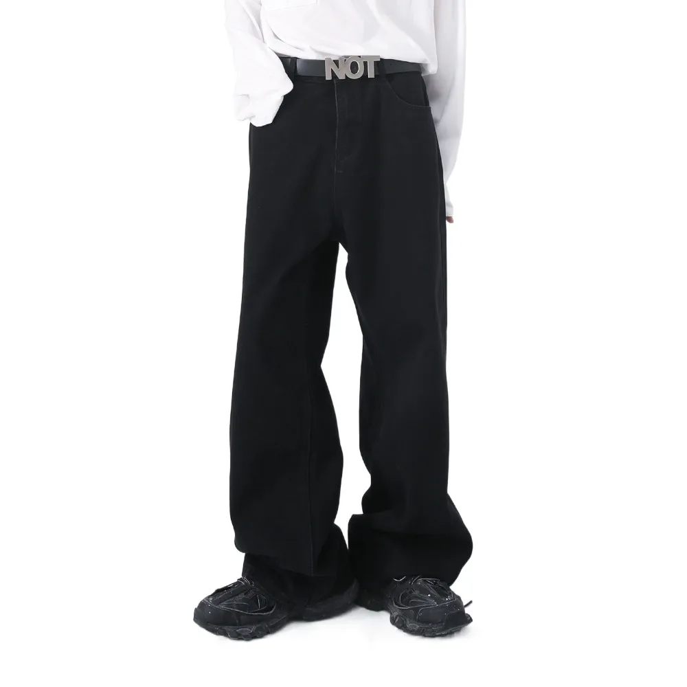 

Fashion Ins Y2K Jeans Men Loose High Waist Straight Denim Trousers Retro Classic Cowboy Pants Streetwear
