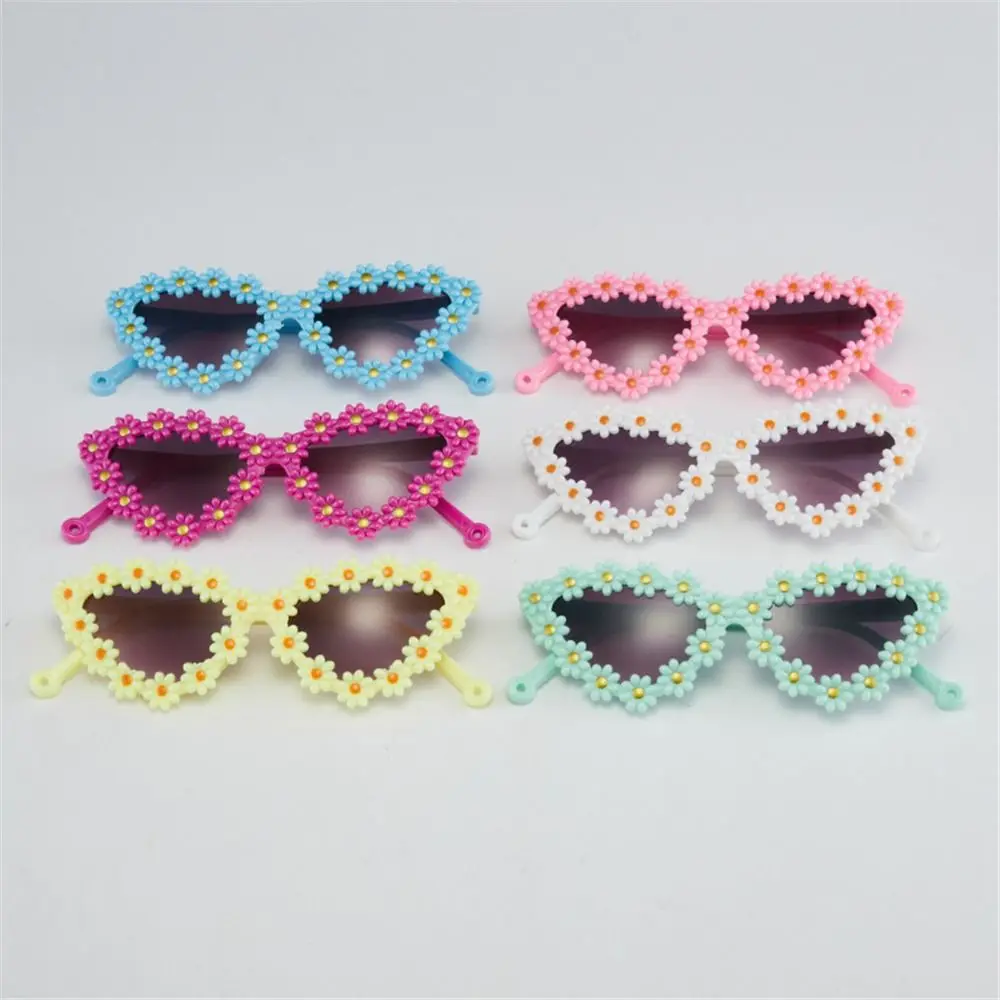 Cat Eye Frame Children Flowers Sunglasses 3-18 Years Sun Protection Children Shades Vintage Disco Festival Party Glasses