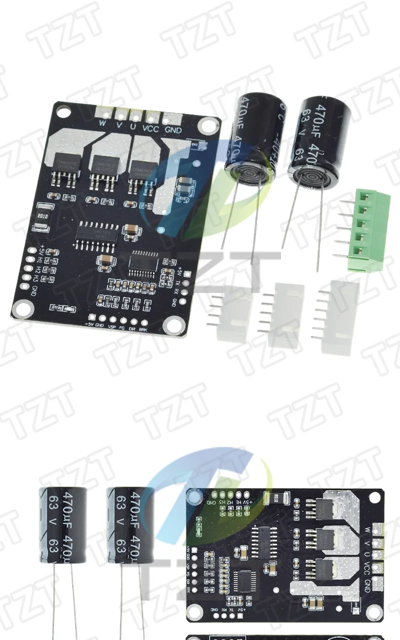 1/3 Stück BLDC-200W 5V-40V 25A Induktiver Bürstenloser Hall-Motor-Controller PWM Dreiphasen-Motorantriebsmodul – Detail 5