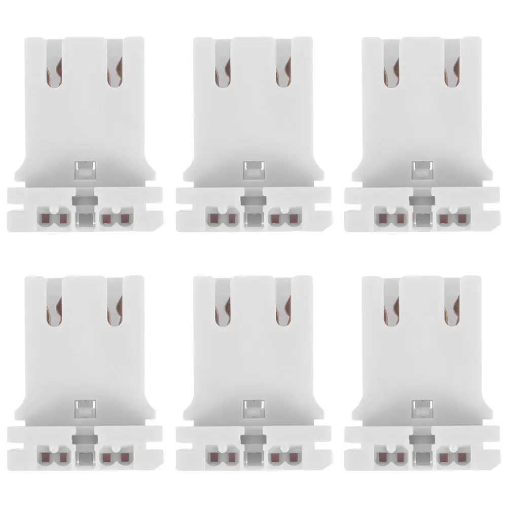 

6Pcs U-Shaped Tube Light Holder for T8 T12 Fluorescent Lamps Universal Socket Lamp Base Stylish Modern Conversion