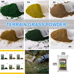 30G Simulation Diorama Turf Sponge Material Terrain Grass Powder for Military Sandtable Building Railway Model Scene Layout