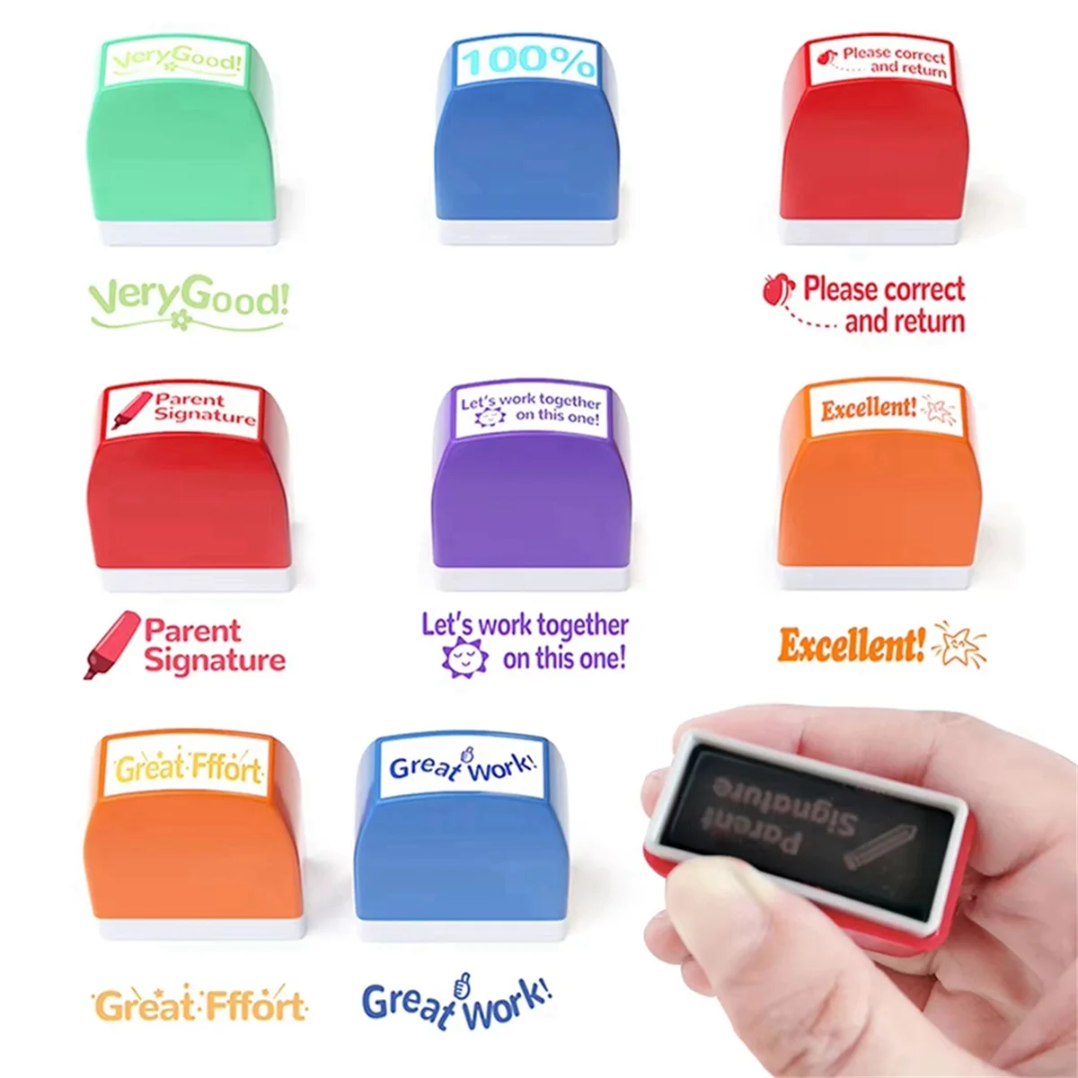 طوابع المعلم ABXHH تشجع الطلاب على طباعة طوابع الدرجة الخاصة بهم والطوابع الإنجليزية والتعليقات