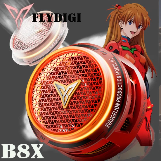 Flydigi B8X phone Cooler Frequency Conversion RGB Light Heat Dissipation Magnetic Radiator For Iphone Ipad Android cellphone