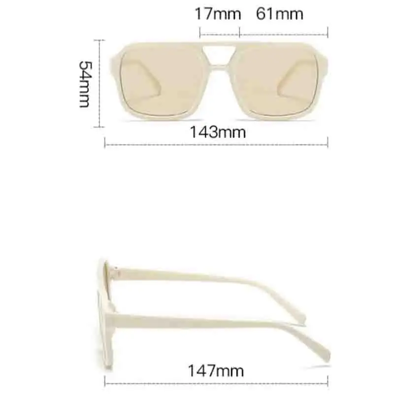 New Large Frame Joined Body Square Sunglasses Women\'s Brand Designer Fashion Sun Glasses Outdoor Shading for men Eyewear UV400