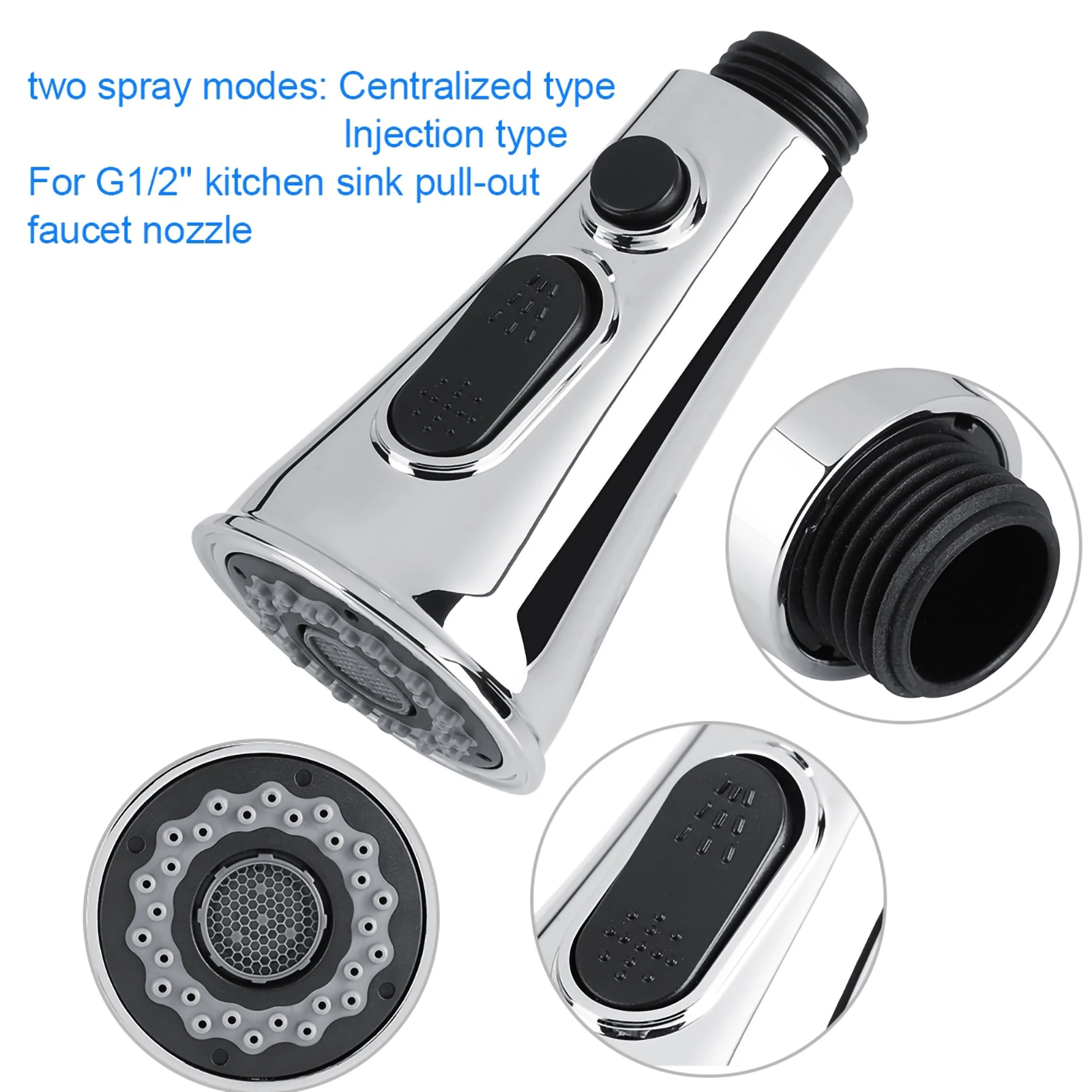 ABS выдвижной смеситель-распылитель для кухни, ванной комнаты, распылительная головка для душа, запасная часть, распылитель для крана, распылитель для крана, распылительная головка
