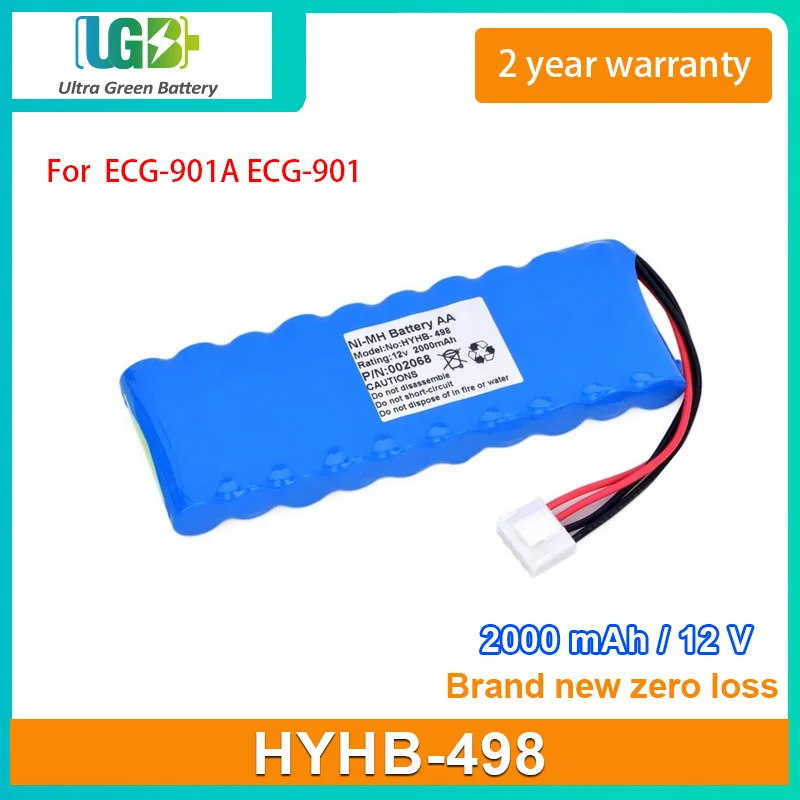 

UGB New battery For HYHB-498 ECG-901A ECG-901 medical Battery 12V 2000mAh