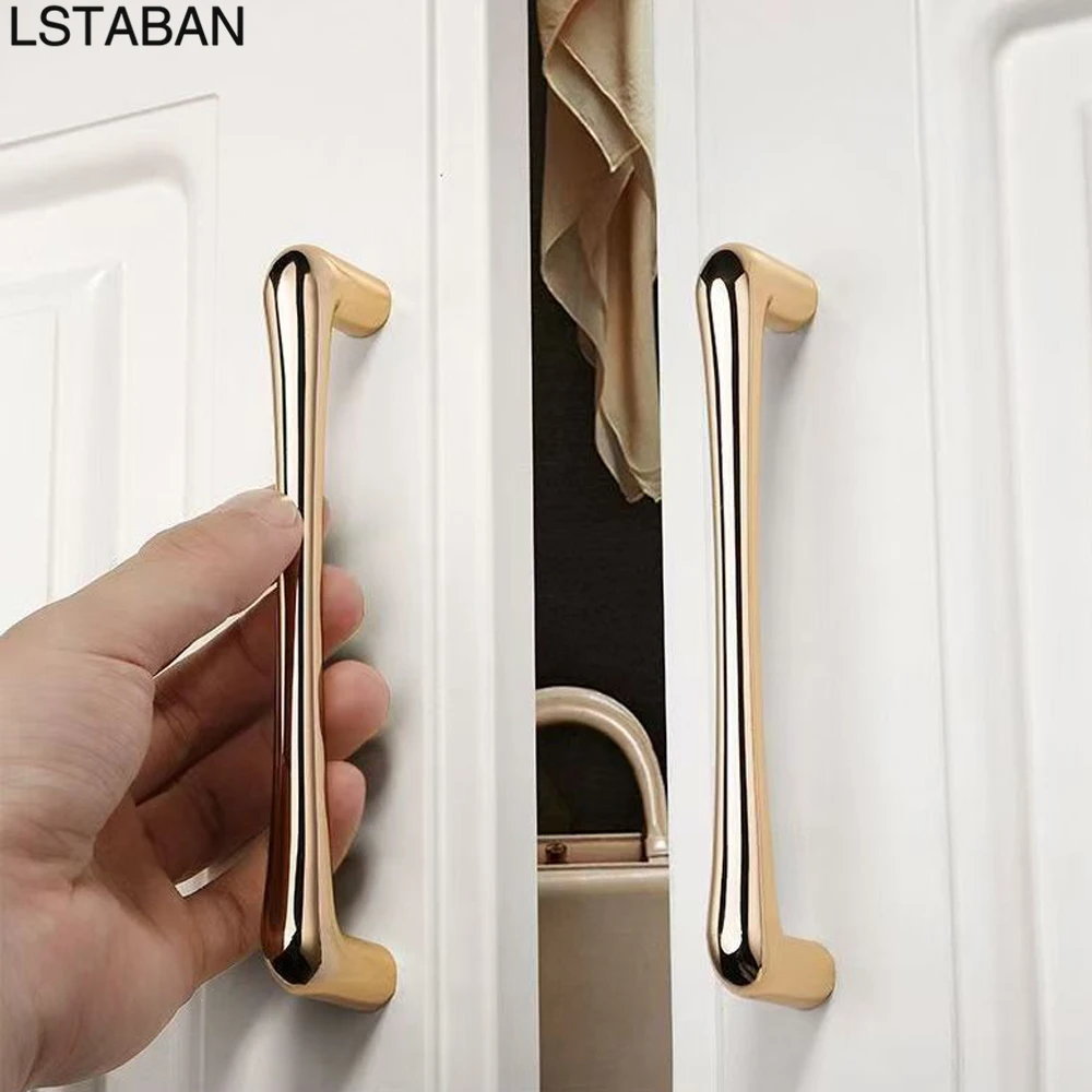 

Bright Gold Kitchen Cabinet Handle Luxury Fashion Cabinet Door Knob Solid Zinc Alloy Furniture Drawer Pull Wardrobe Dresser Knob