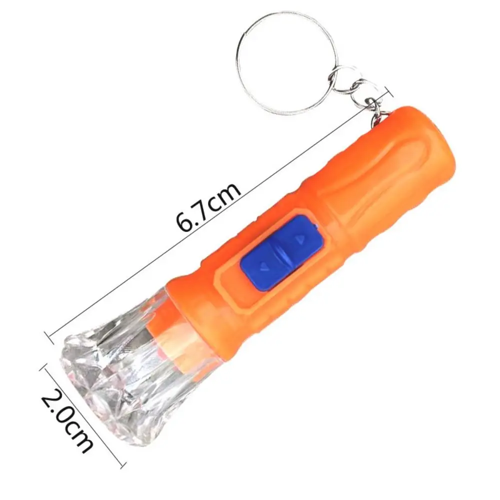 10Pcs Lamp Toy Mini Flashlight Durable Birthday Party Gifts Random Color Keychain Light Portable Plastic LED Torch Children Kid