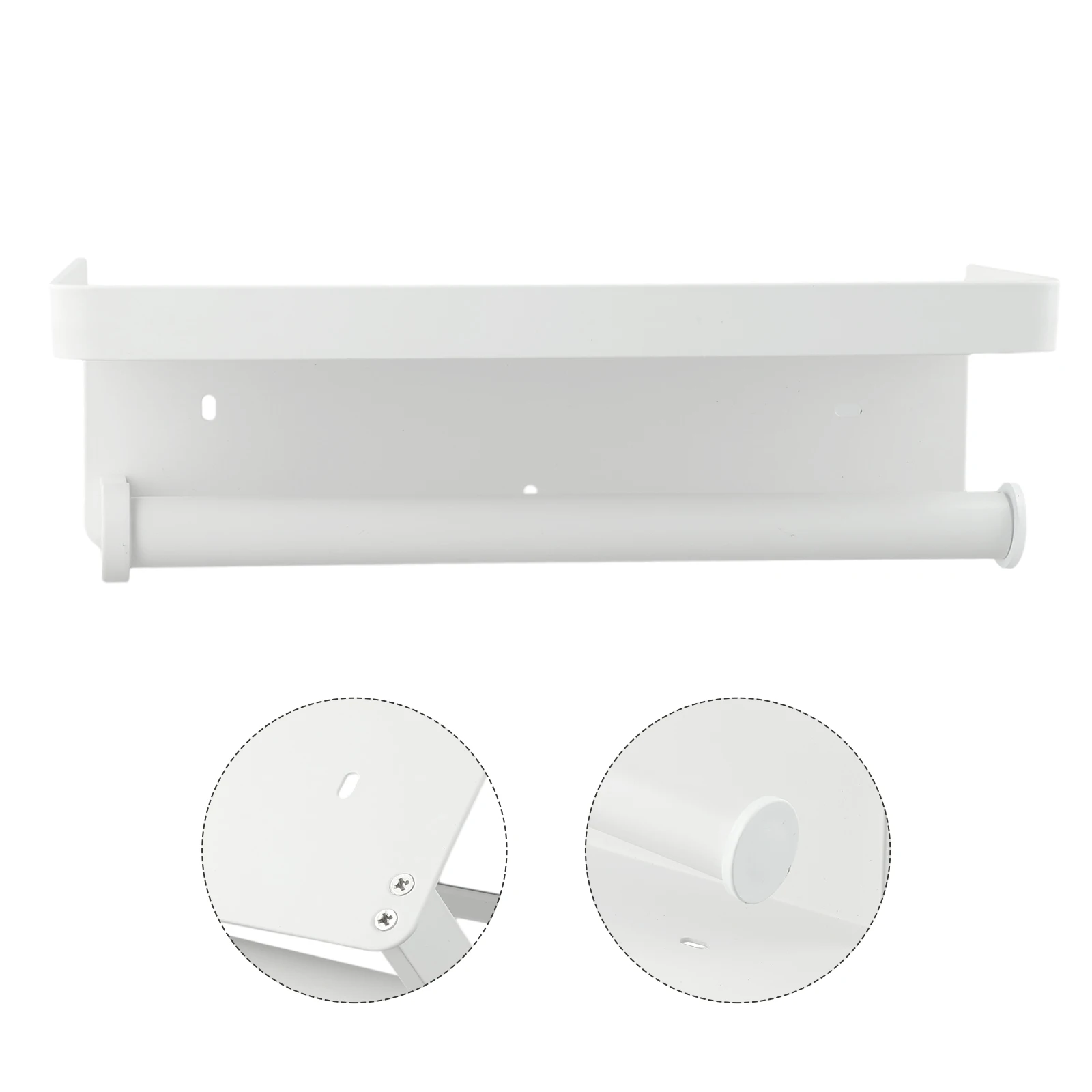 Get More Storage Space with Our Aluminum Paper Towel Holder and Shelf for Kitchen and Bath Easy to Clean and Install