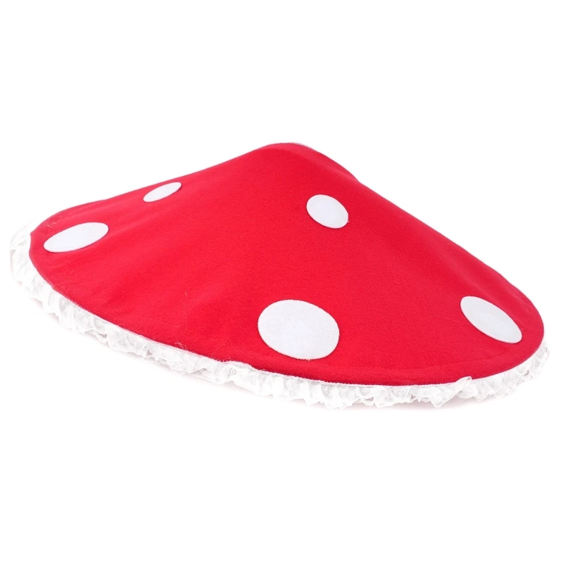  Creative Mushroom Hat Elegant Lace Trim Hat For Adult Roleplay Costume Accessory
