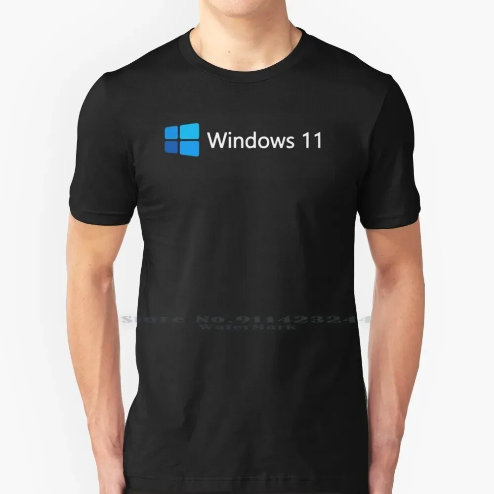 Windows 11 T Shirt 100% Pure Cotton  Creative Trending Vintage Short Sleeve Cool Gift Euro Us Size Famous Brand Tops Summer