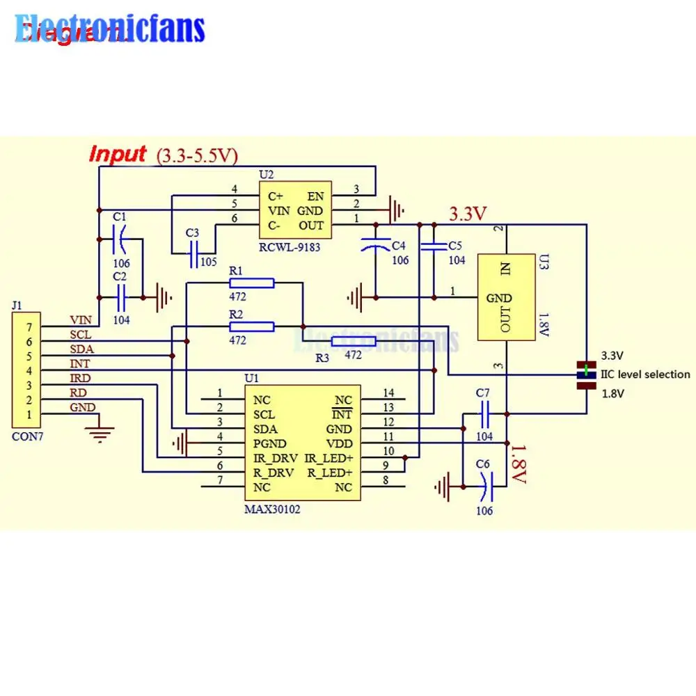 Módulo de Sensor de frecuencia cardíaca MAX30102, detección Puls, Sensor de oxígeno en sangre, módulo de prueba de concentración para arduino STM32