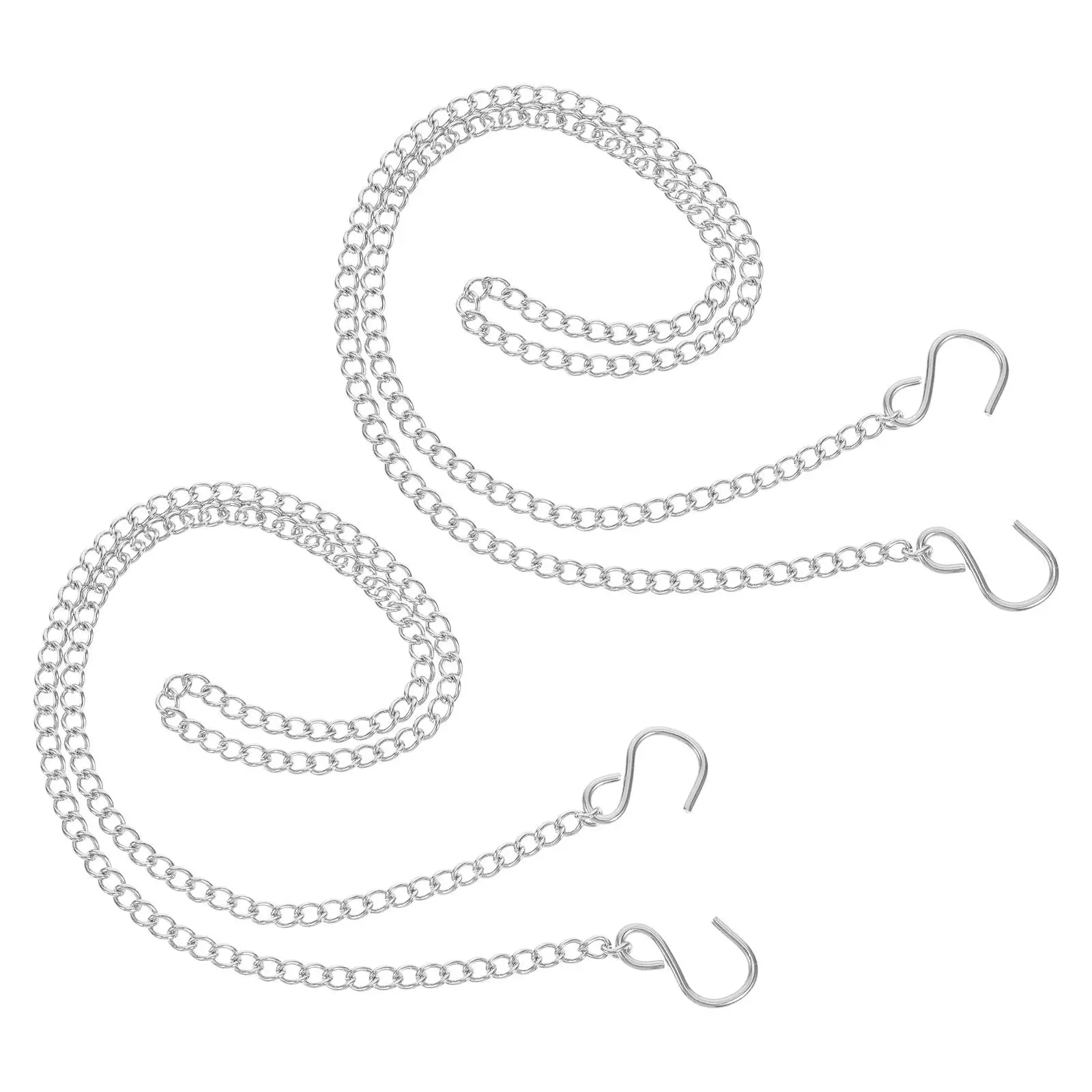 

2pcs Hanging Chains Metal Picture Chain for Signs Displays Heavy Duty Plant Hanger Durable Garden Decor Hooks Clasps