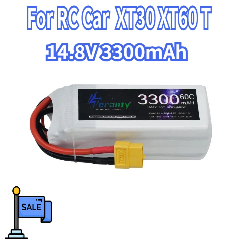 

4S 14.8V 3300mAh 60C Lipo Battery with XT30 XT60 T Connector Softcase Lipo Battery for RC Car Truck Airplane FPV UAV Drone