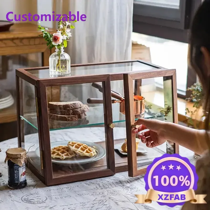 Factory Direct 2026 Glass pastry dessert display cabinet small bakery display cabinet coffee shop cake display shelf