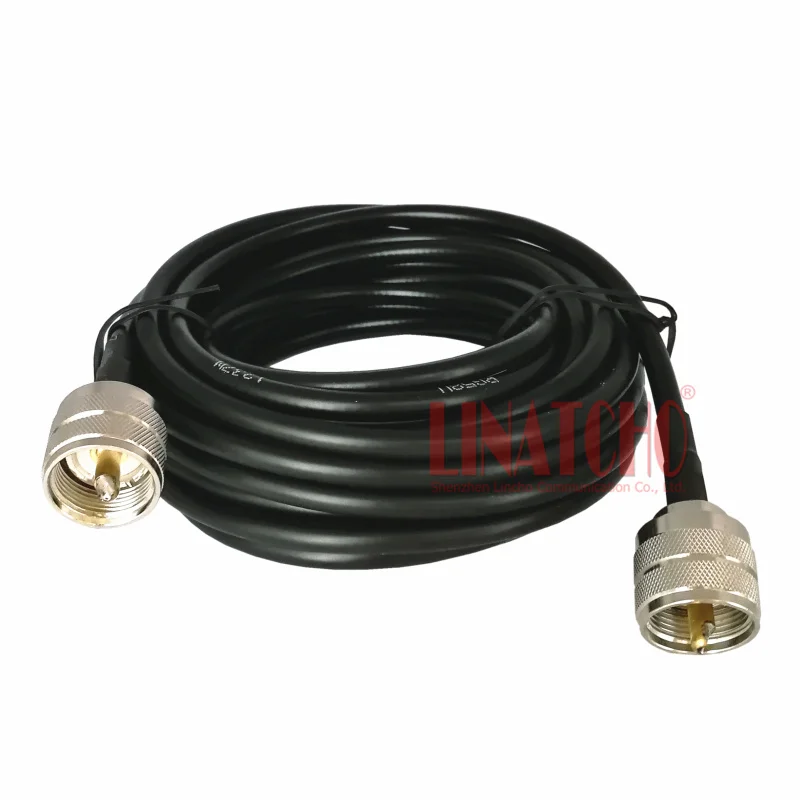 5 Meters RG58U M to M male PL259 to PL259 UHF Male Radio Repeater Outdoor Antenna Jupmer Connecting Cable