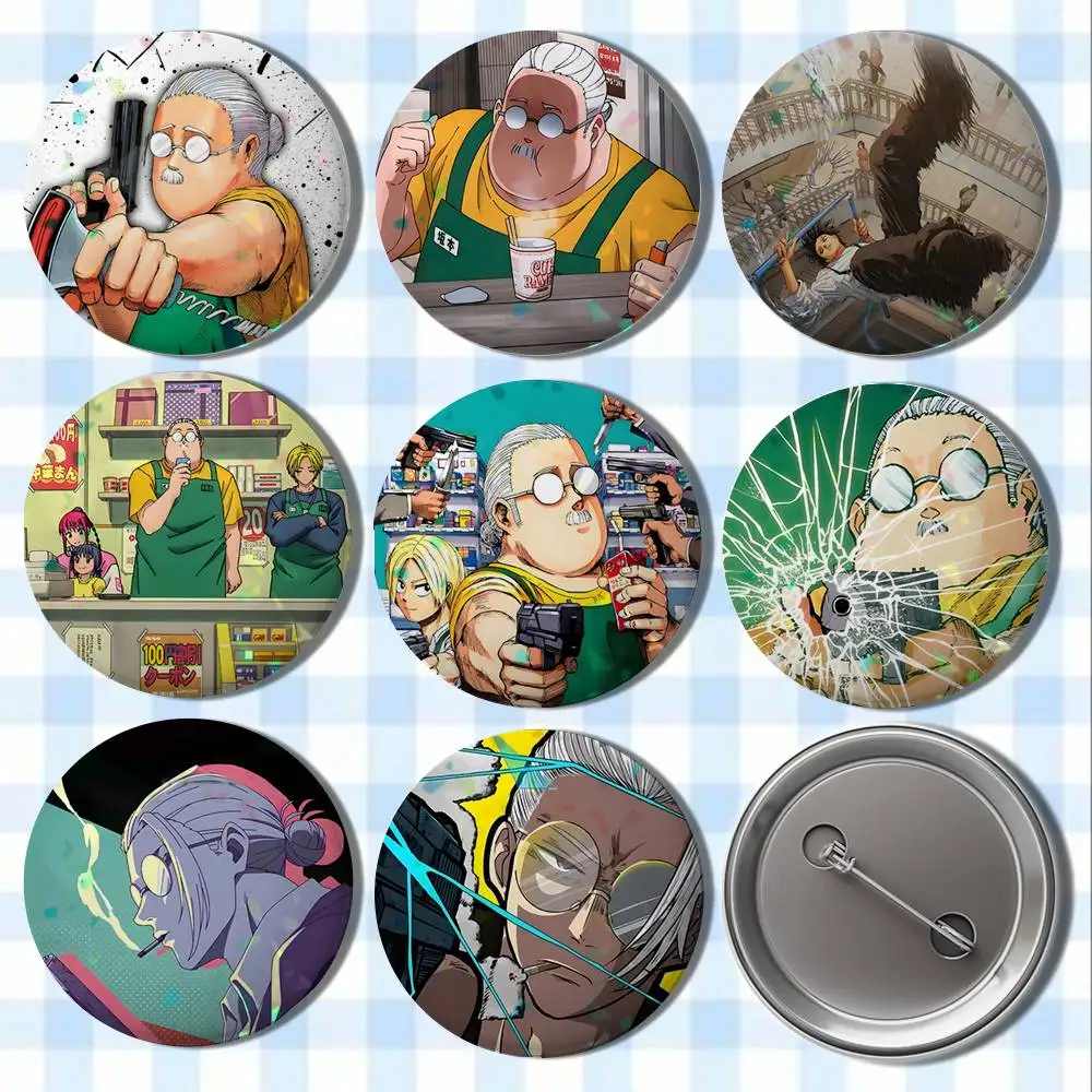

Sakamoto Days Anime Badges Button Round Creative Pin Brooch Badge Bag Decor Accessories Fans Collect Friends Gifts
