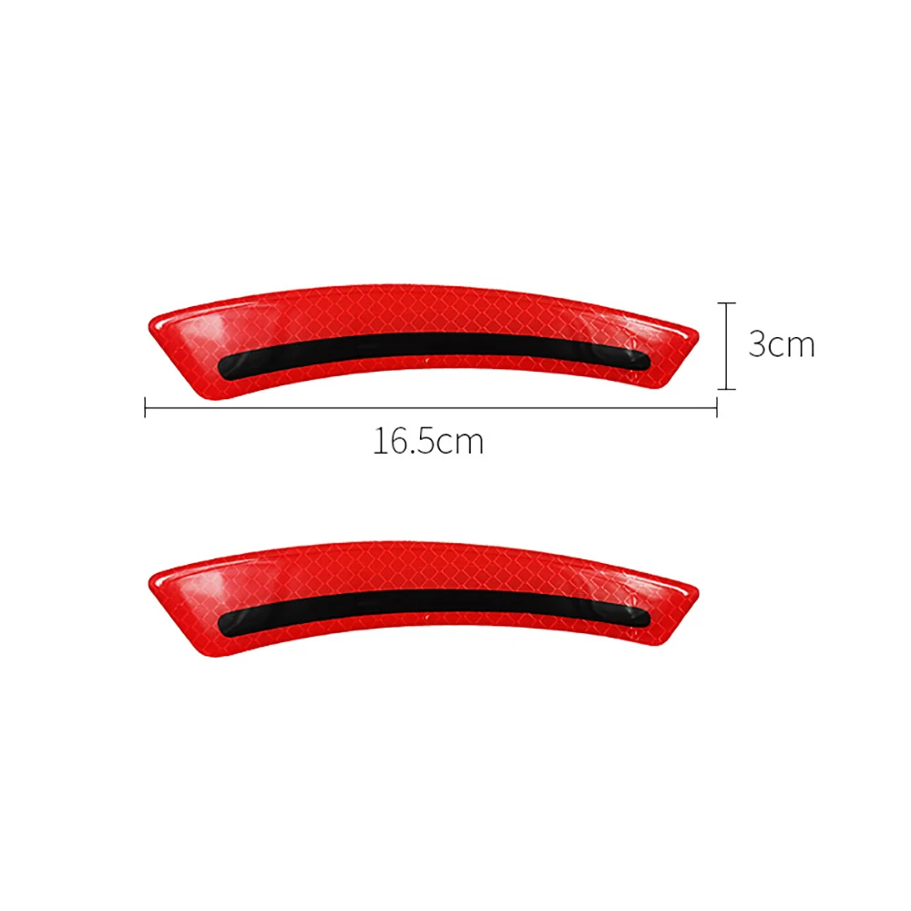 2 pz/set Auto Wheel sopracciglio adesivo riflettente striscia riflettente nastro di avvertimento di sicurezza Anti-collisione avverte al buio per