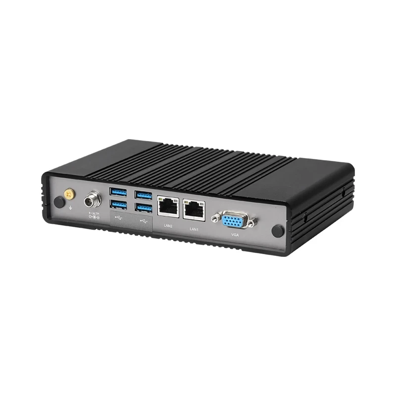 Helorpc 2LAN 2COM Mini PC industriale con Inter Atom E3940 2G supporto DDR3 integrato Win10 LINUX Watchdog PXE Computer senza ventola