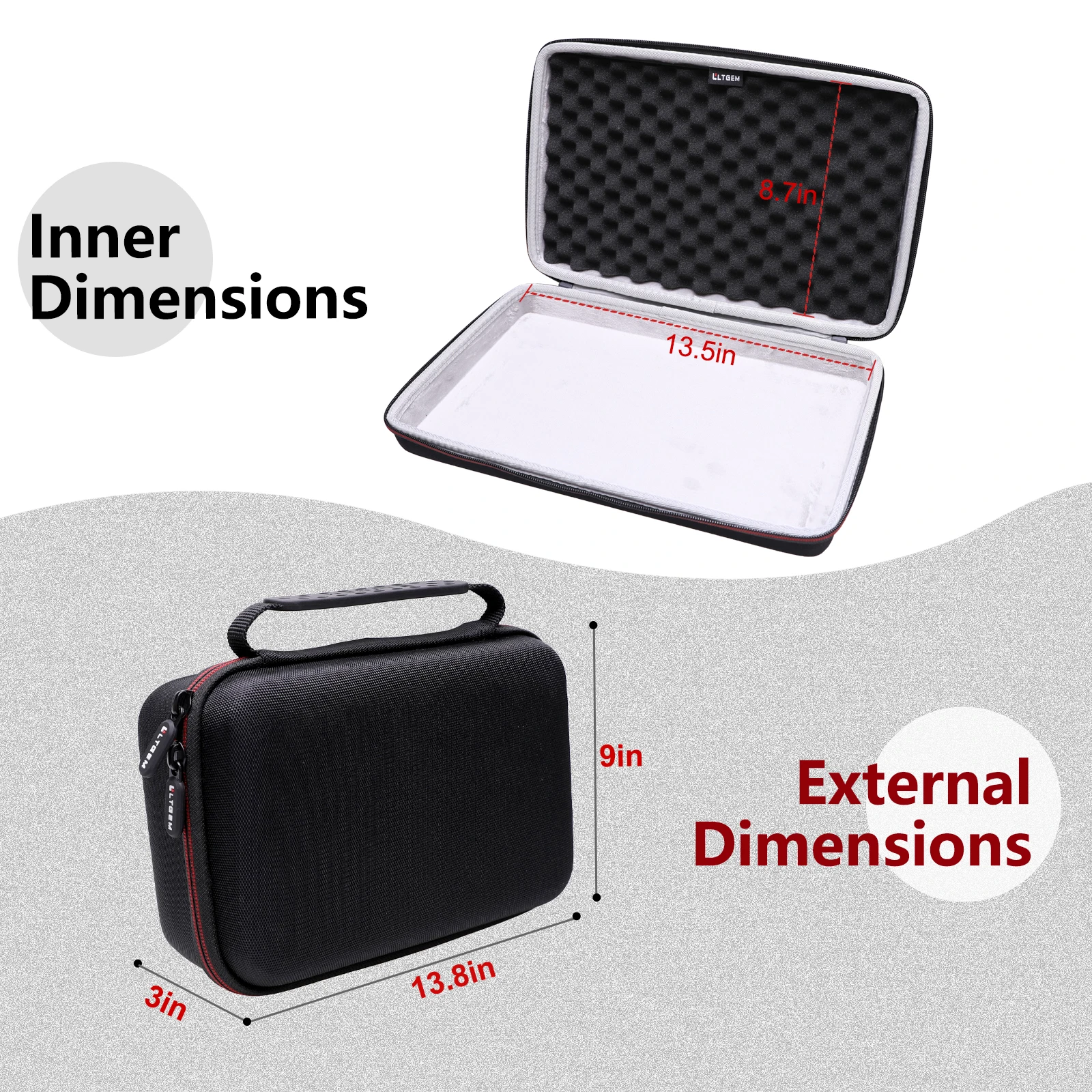 LTGEM EVA Hard Case for Akai MPC MIDI Controller Beat Machine DJ Control Pulse 200 or Maschine Mikro Mk3 Drum Controller