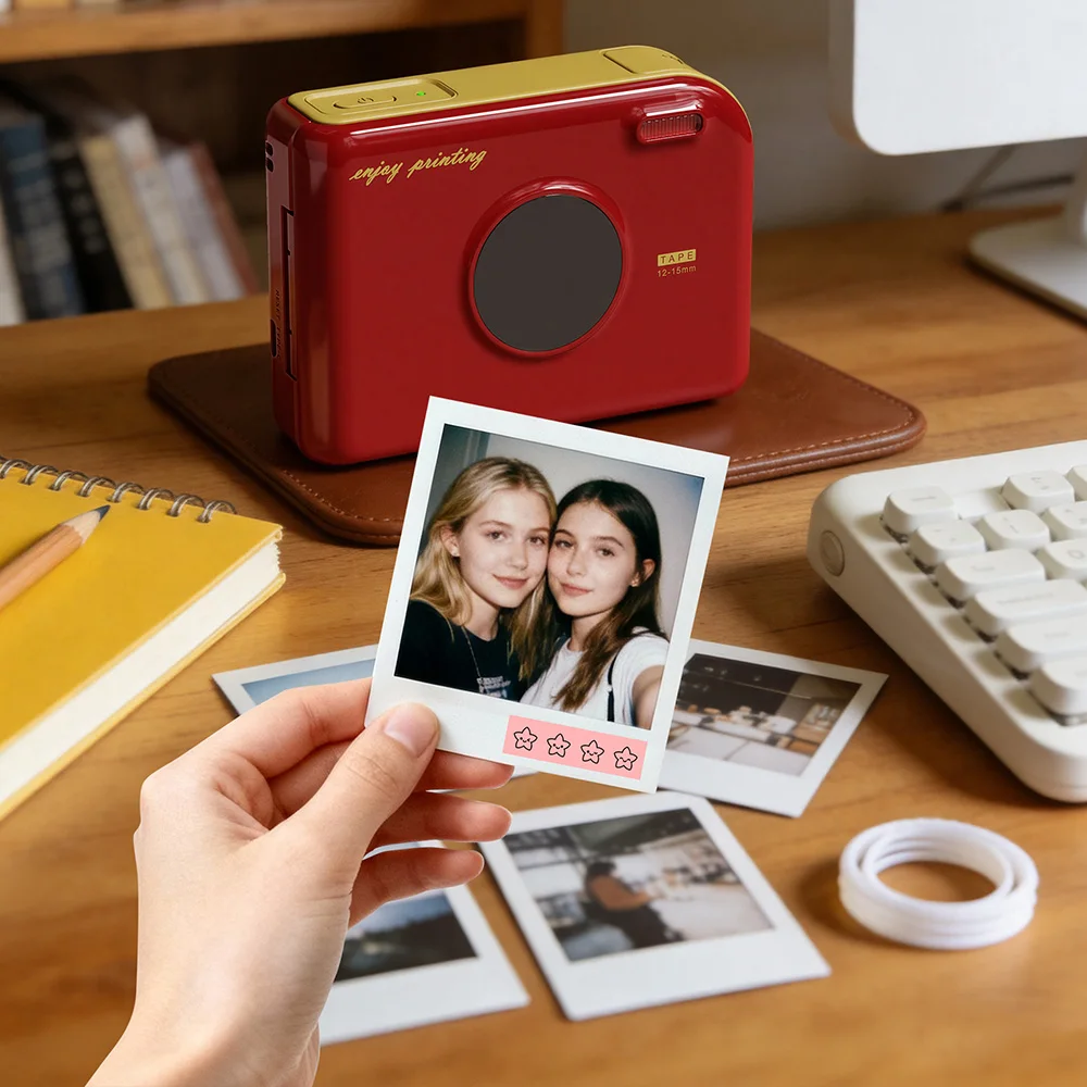 Phomemo A30 Mini Printer Wireless Bluetooth Label Maker Portable Design Ideal for Gift Tags Photo Labels