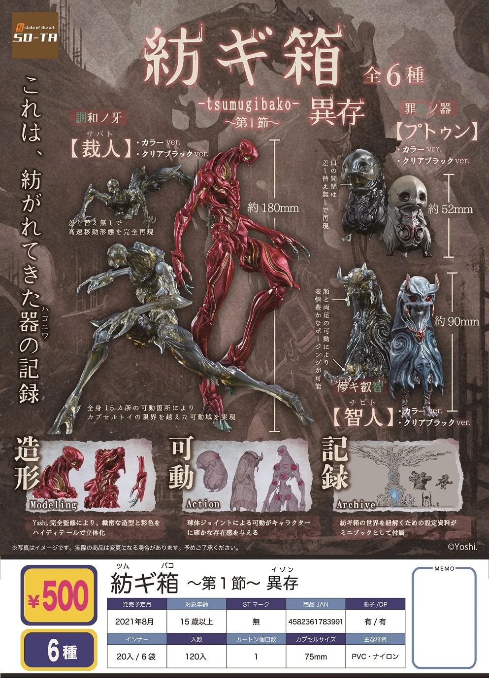 일본 반다이 정품 가챠 체중계 모델, Cthulhu 조인트 모빌리티, 무서운 탁상 조립 장식, 액션 피규어 장난감