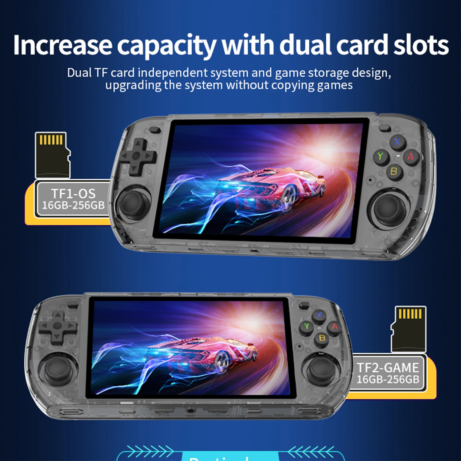 Handheld Game Console 5.0-inch IPS HD Screen Support TV Connection Multiple Play Modes Rechargeable Open Source Gaming Device