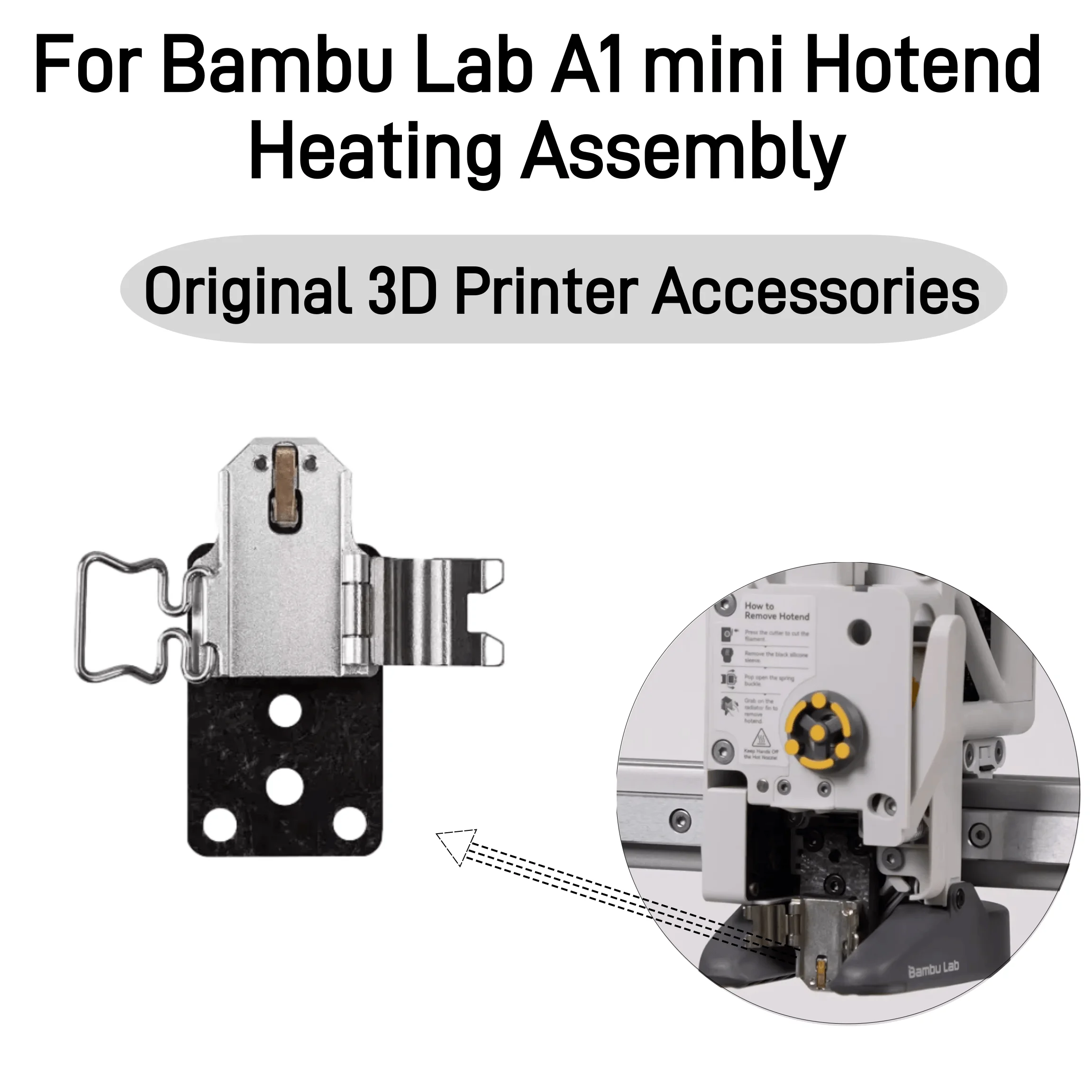 

Bambu Lab 3D Printer A1 mini Hotend Heating Assembly For Bambu lab A1 mini Original 3D Printer Accessories