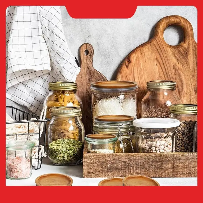 Mason Jar Wooden Lids–Durable Reusable Storage Covers For Regular & Wide Mouth Canning Jars