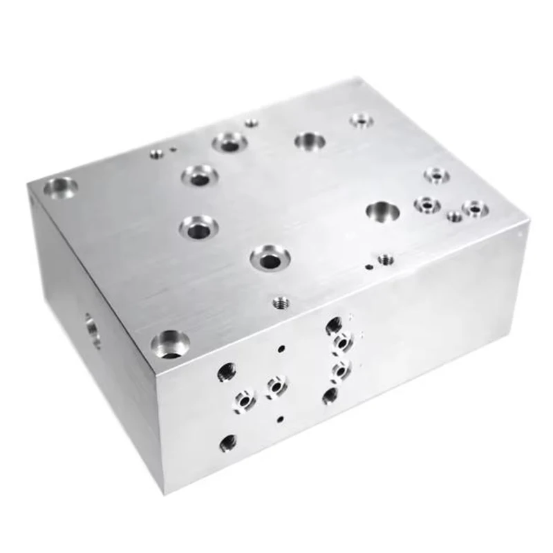 

Изготовленные на заказ алюминиевые блочные детали для станков с ЧПУ с матовой отделкой и обработкой на станках с ЧПУ