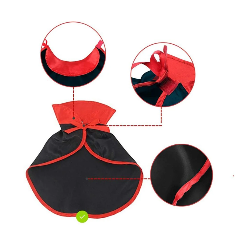 Costume d'Halloween de Chat Everak avec Chapeau de Corne de Sécurité, Cape de Sorcière Amusante, Vêtements Mignons pour Chien et Chat, pour ixCosplay, Vente en Gros