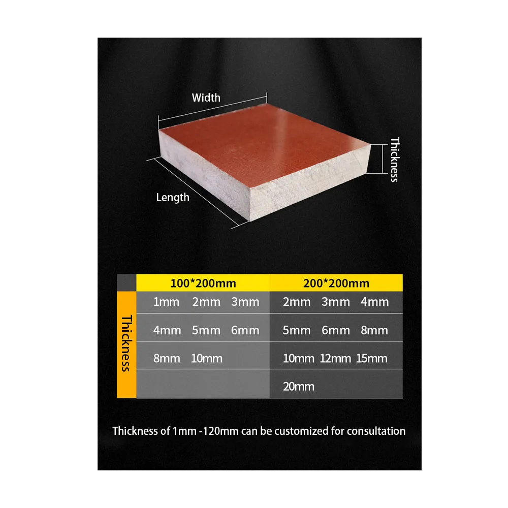 Phenolic Bakelite Sheet Composite Insulated Glulam Board Electrical Wooden Fabric Plate Resin Laminate Thick 2/3/4/5/6/8/10-50mm