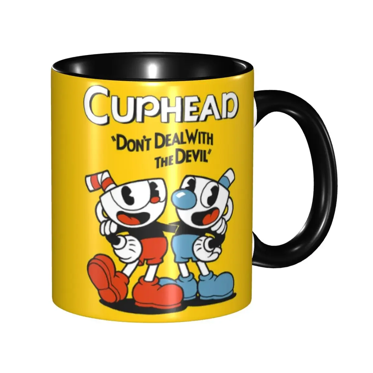 Custom CupHead And MugMan Coffee Mug DIY Electronic Video Game Characters Ceramic Milk Tea Cups