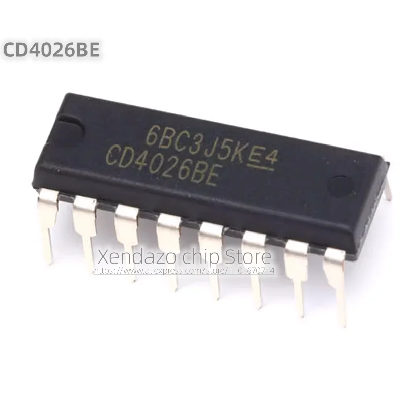 10pcs/lot CD4026BE DIP-16 package Original genuine Decimal counting chip