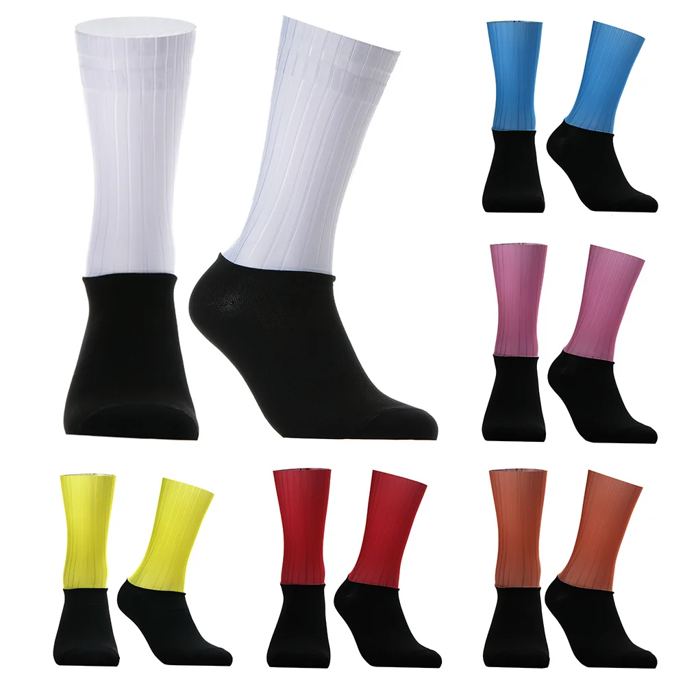 Anti-Slip Silicone Ciclismo Meias para Homens, Pro Nova Equipe Aero, Bike Sport Running Socks