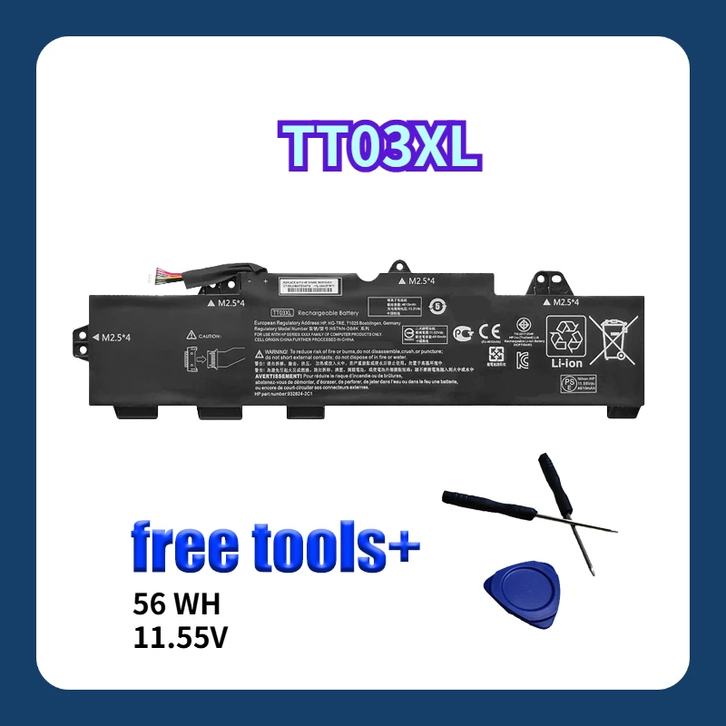 

Replacement Battery TT03XL High Capacity Li ion for HP EliteBook 755 850 G5 G6 ZBook 15u G5 Laptop Safe Long Life Quality